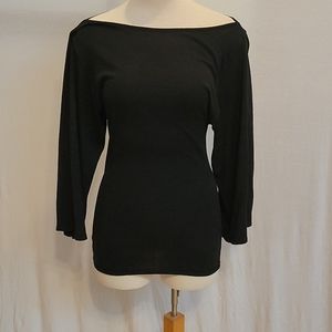Michael Stars, 3/4 bell sleeve black top large.